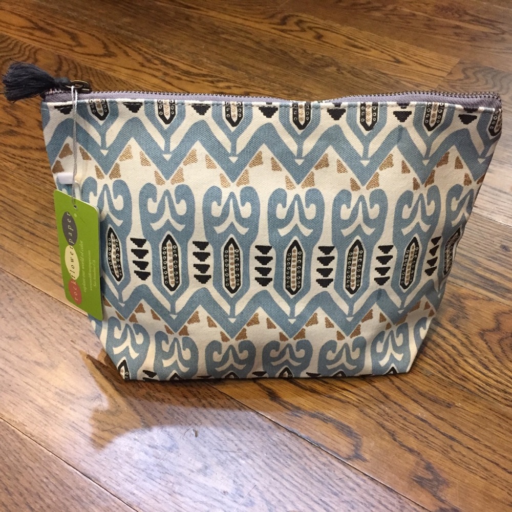 2 for $25! Canvas zip-top pouch. NWT
